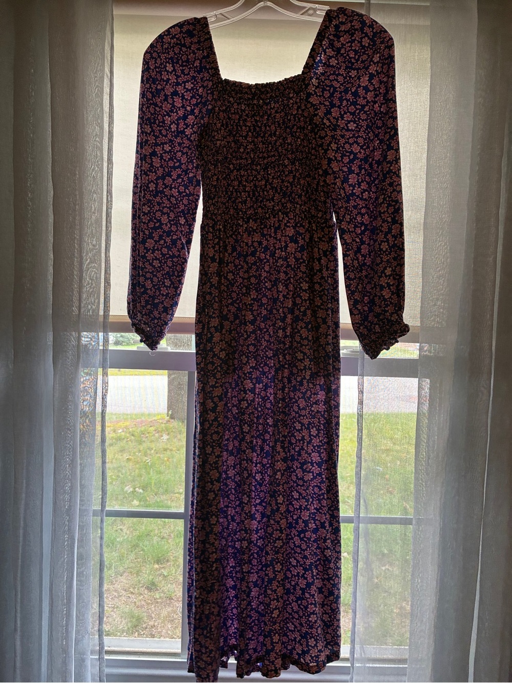 Jcrew Floral Long Sleeve Maxi Dress